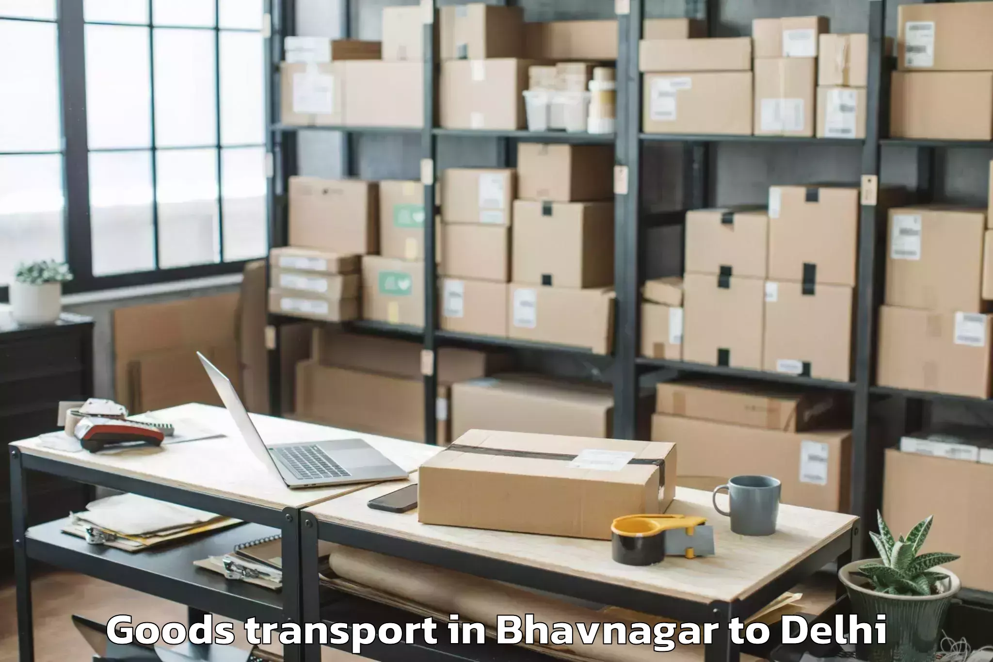 Affordable Bhavnagar to Parsvnath Mall Azadpur Goods Transport